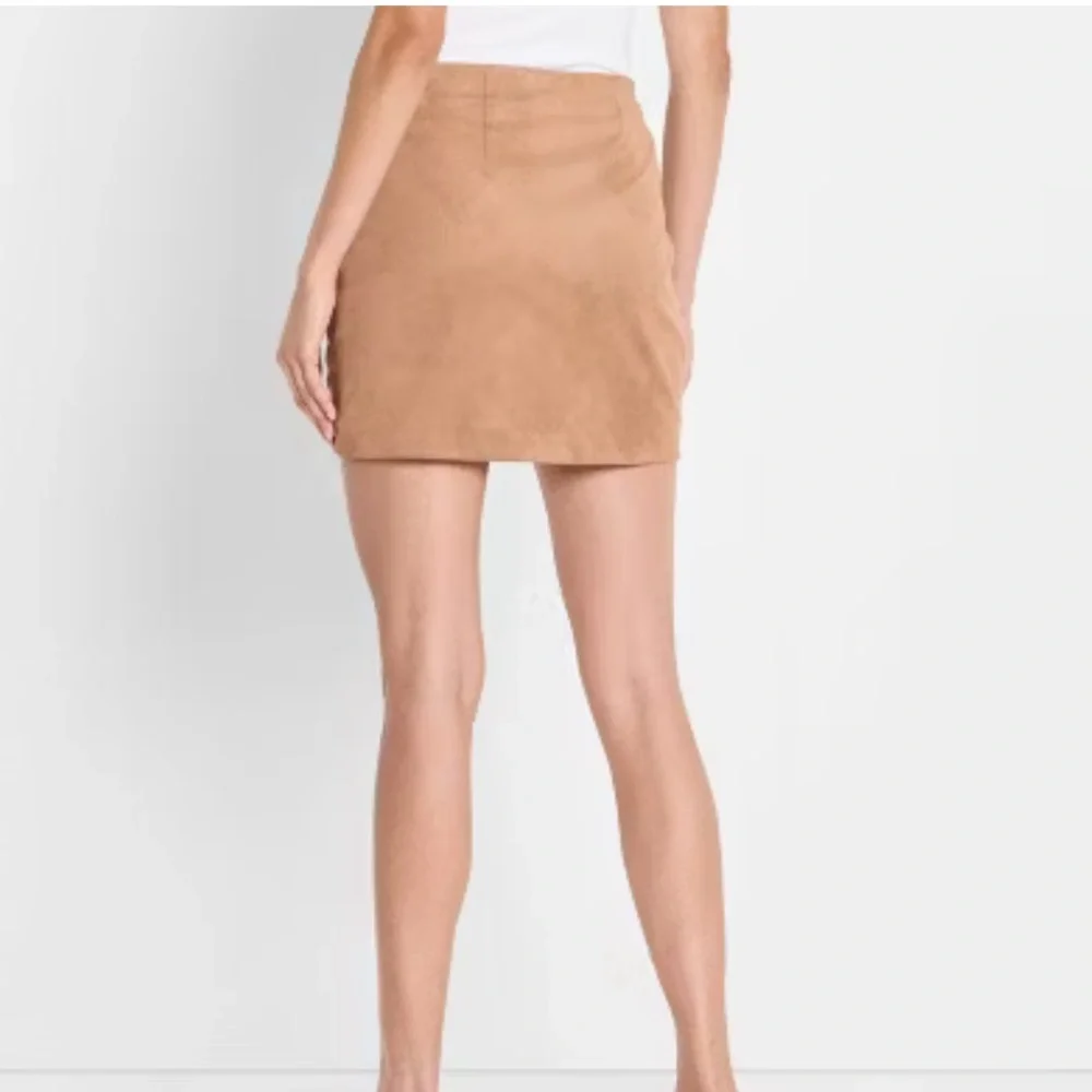 Future Collective Women's‎ Suede Studded Mini A-Line Skirt Brown 14